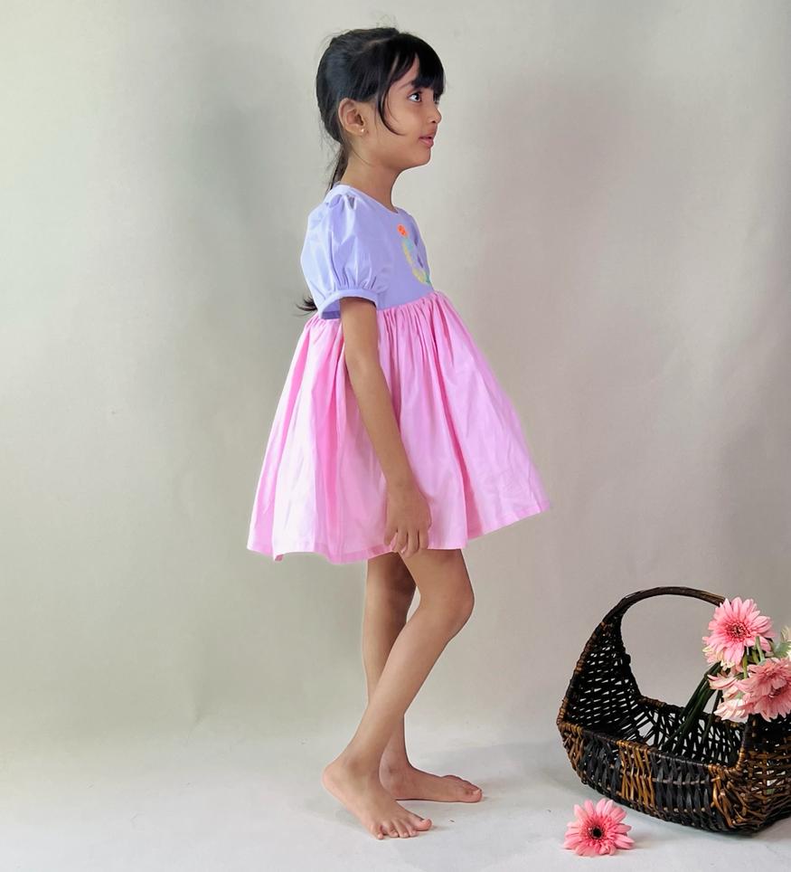 ArthLife Lavender Pink Permaid Party Wear Dress | Grocsy