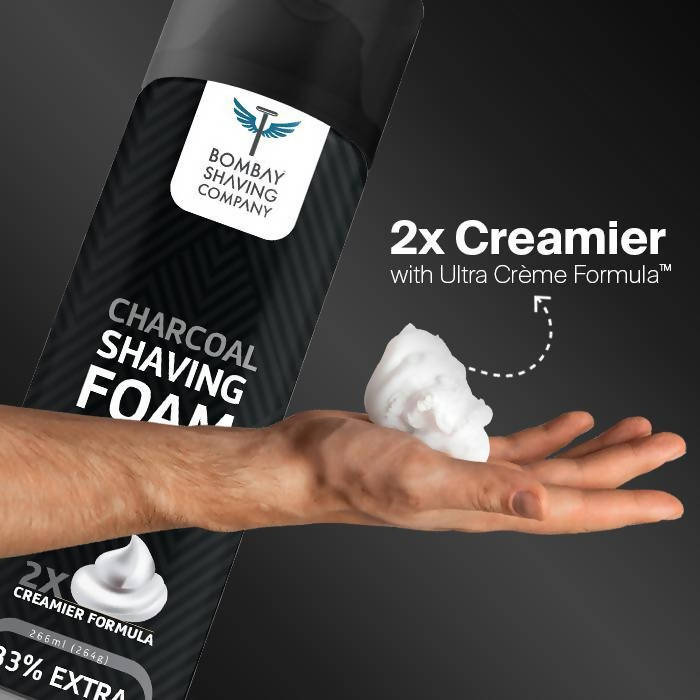 Bombay Shaving Company Charcoal Shaving Foam with Moroccan Argan Oil | Grocsy