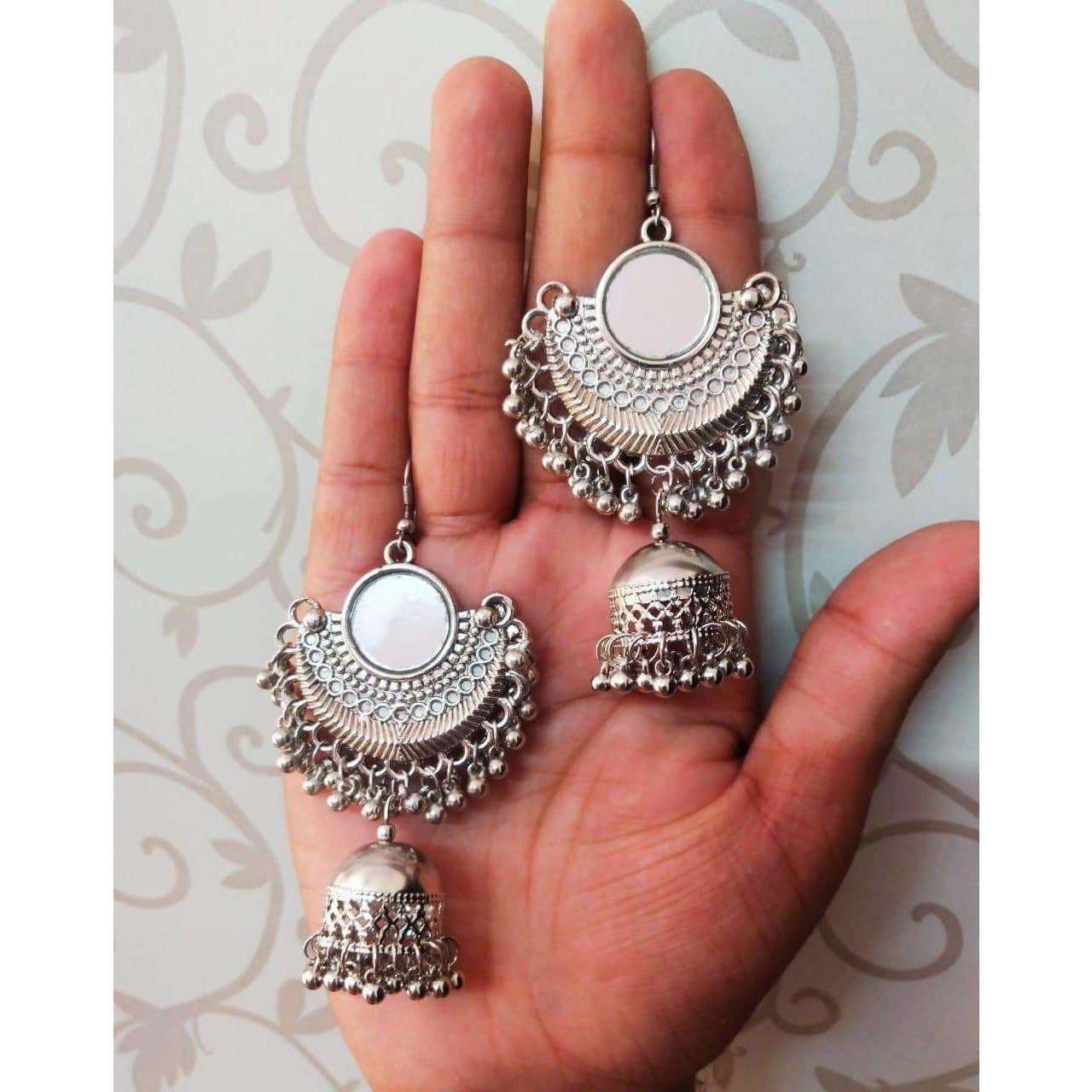MS Fashion India Bollywood Style Half Moon Jhumki Earrings | Grocsy
