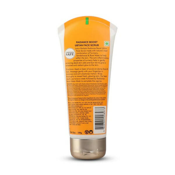 Lotus Herbals Radiance Boost Ubtan Face Scrub | Grocsy
