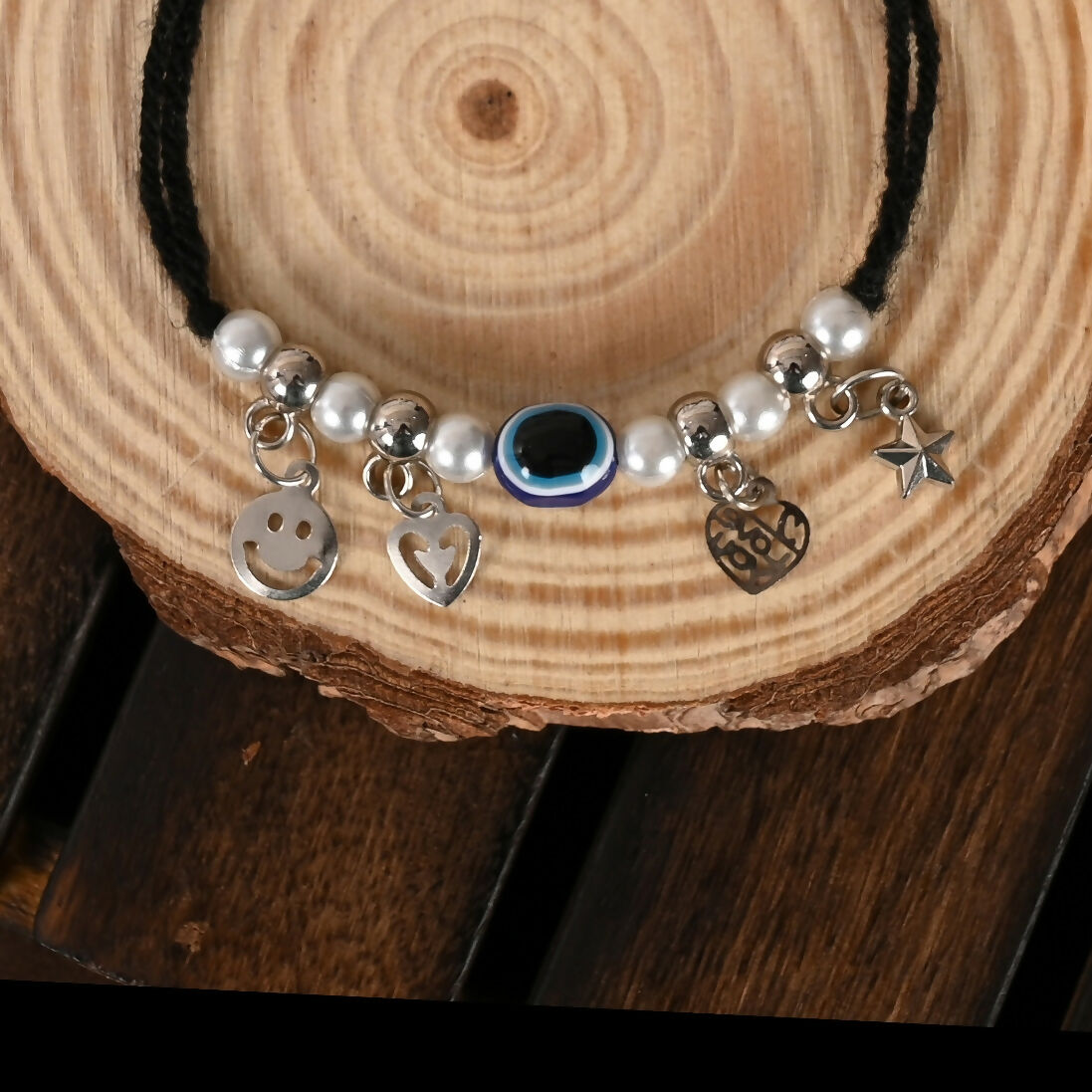 NVR Women Set of 2 Evil Eye Adjustable Anklet | Grocsy
