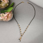 AanyaCentric Gold-Polished Mangalsutra & Ring Set