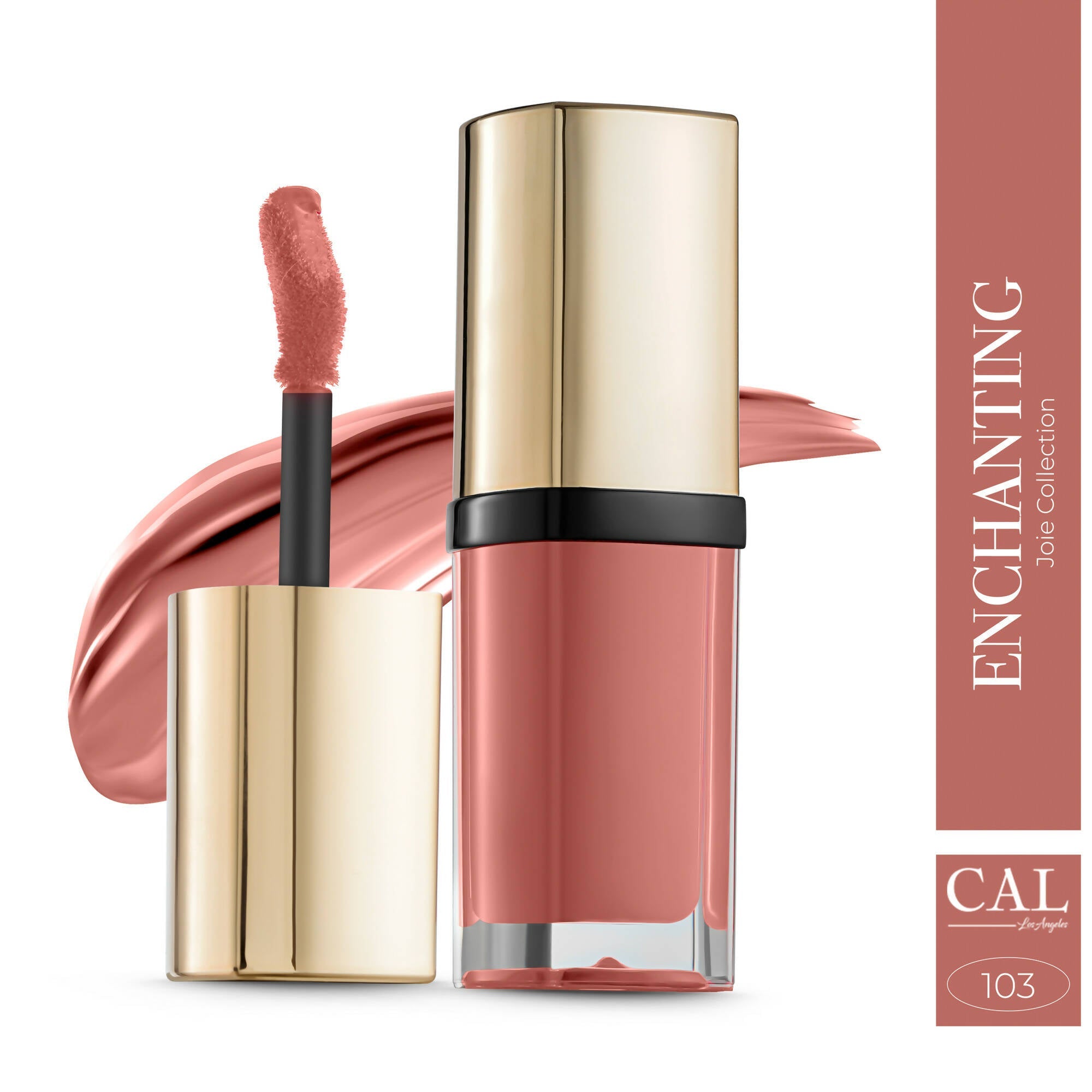 CAL Los Angeles Joie Collection Liquid Matte Rose Pink Lipstick - Enchanting 103 | Grocsy
