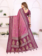 Aastha Fashion Magenta South Soft Silk Zari Weaving Saree | Grocsy