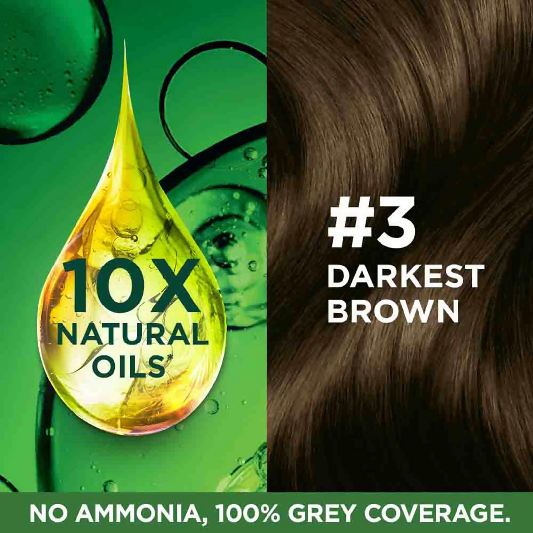 Garnier Color Naturals Creme Riche Hair Color - Shade 3 Darkest Brown | Grocsy