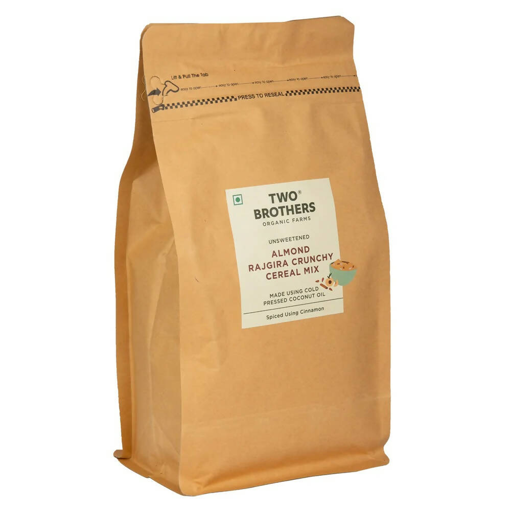 Two Brothers Organic Farms Almond Rajgira Crunchy Cereal Mix | Grocsy