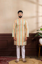 Multy Art Silk Digital Printed, Embroidery Work Kurta Set - Mahotsav | Grocsy