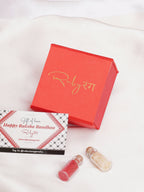 Designer kundan Rakhi - Ruby Raang | Grocsy
