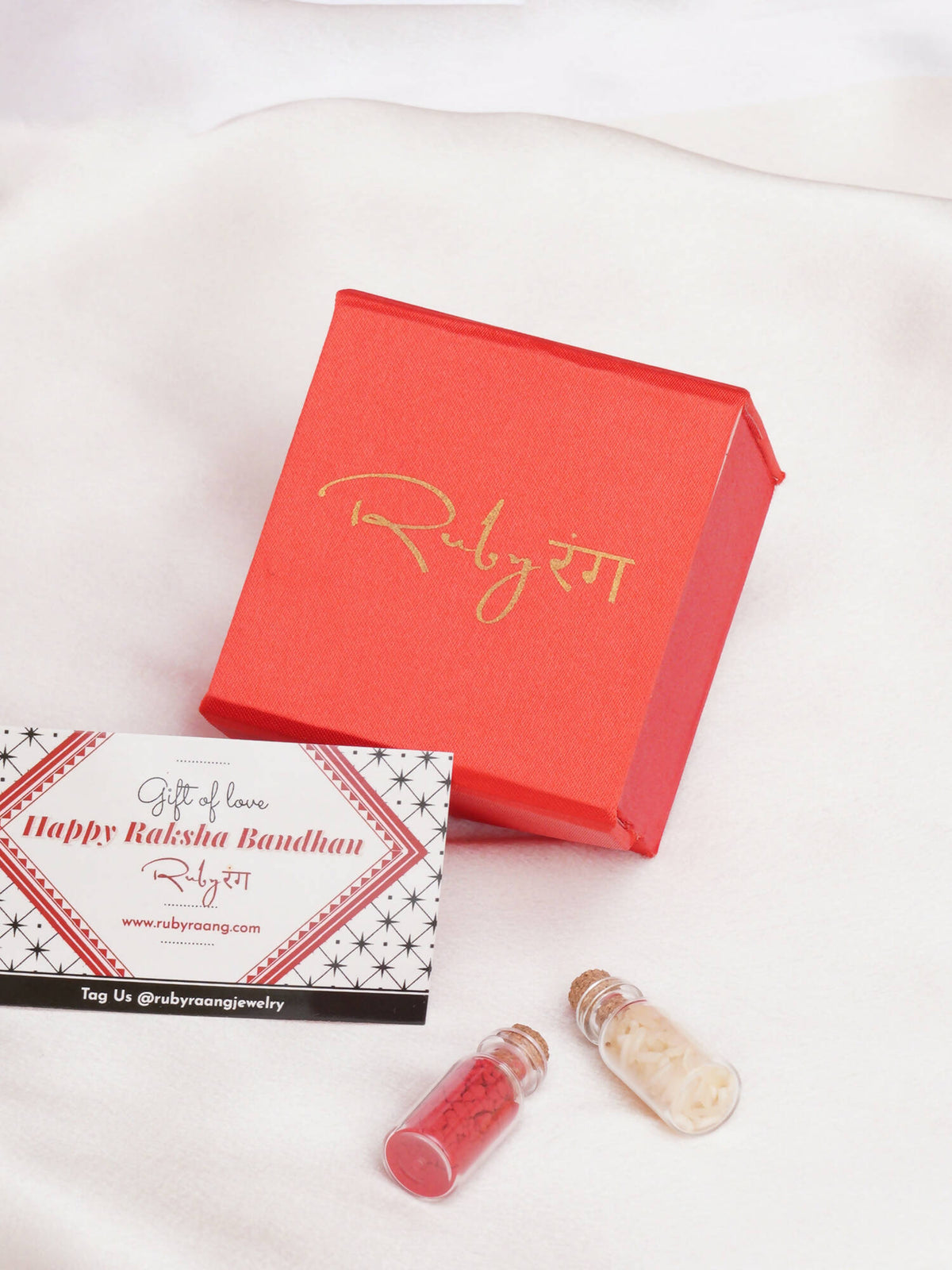 Designer kundan Rakhi - Ruby Raang | Grocsy