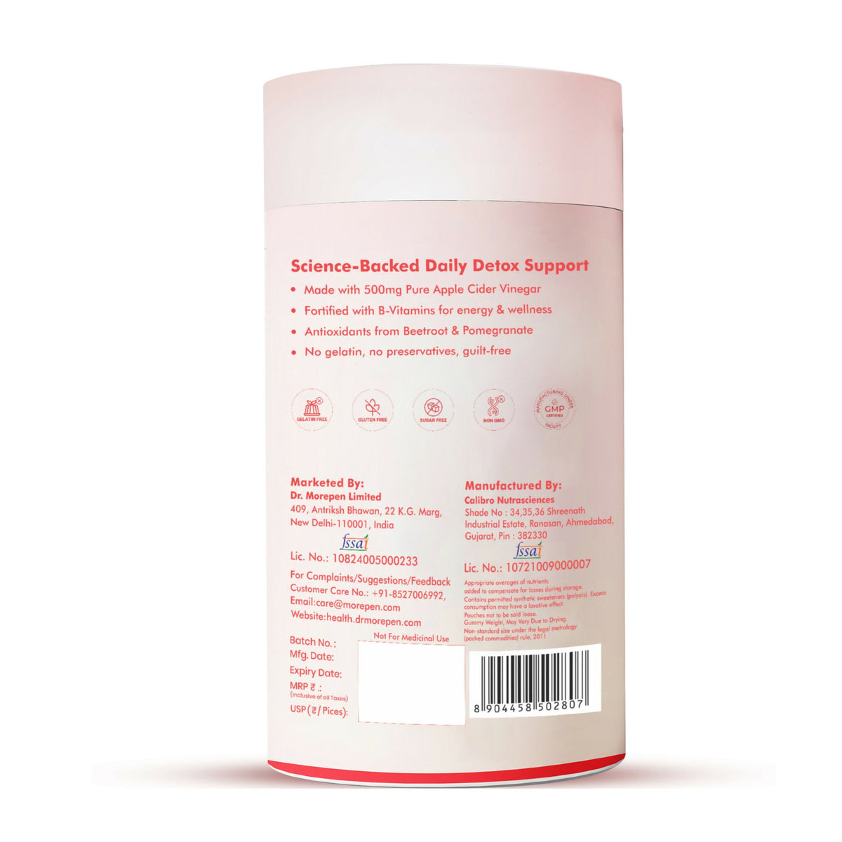 Dr. Morepen Apple Cider Vinegar Gummies - Apple Flavor | Grocsy