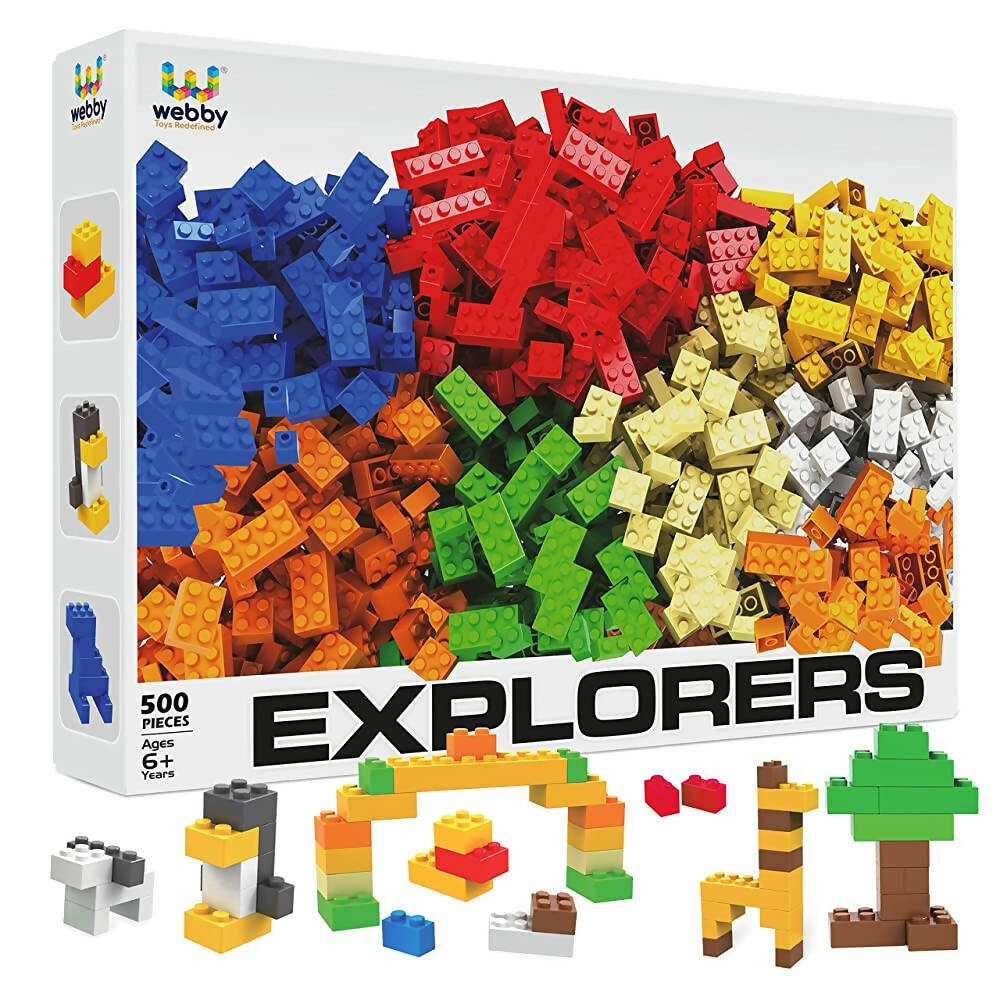 Webby Building Blocks Construction Set- 500 Pcs | Grocsy