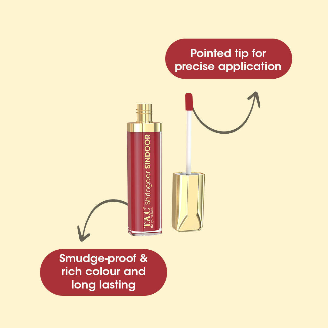 TAC - The Ayurveda Co. 100% Natural Herbal Liquid Sindoor Maroon | Grocsy