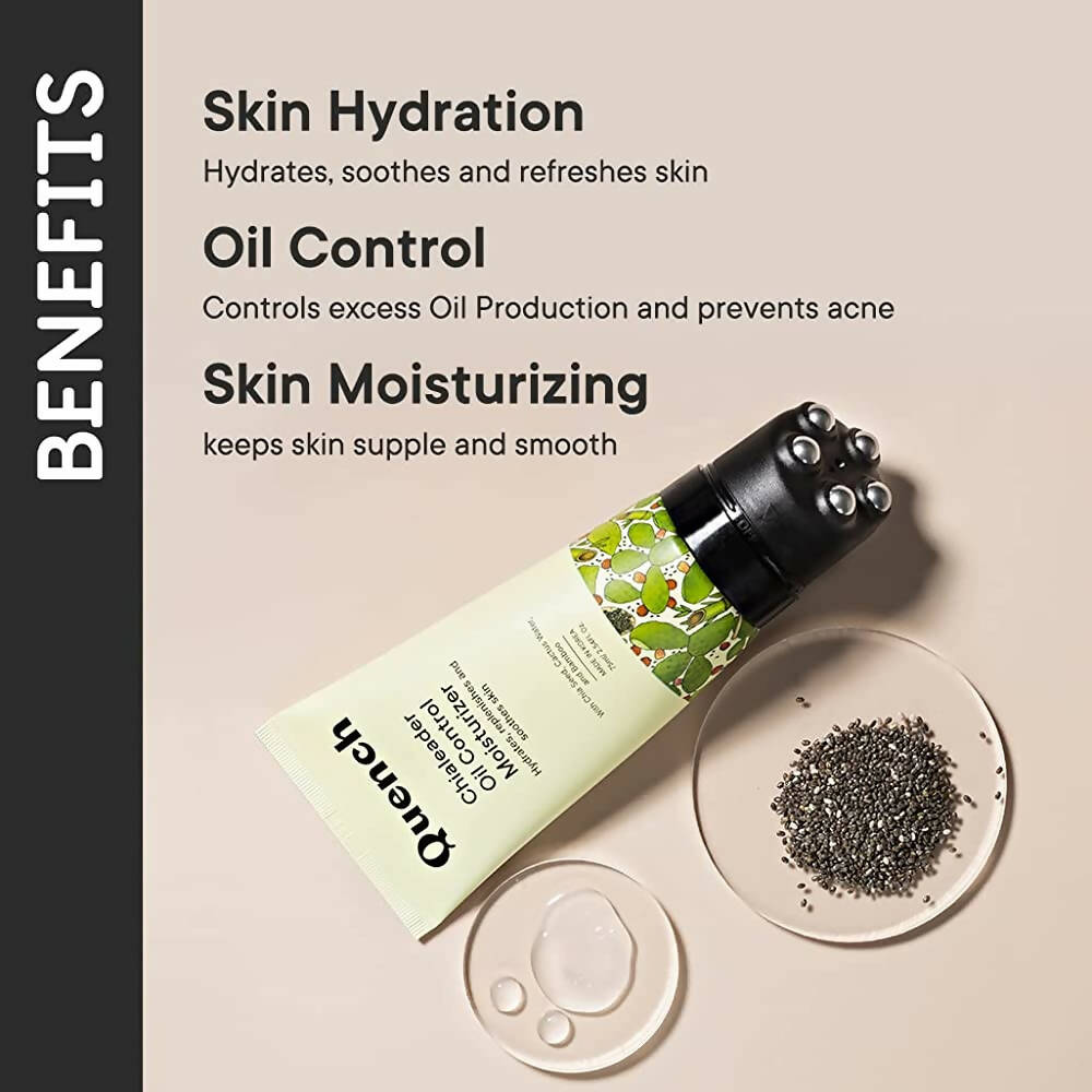 Quench Botanics Chialeader Oil Control Korean Moisturizer With Chia Seeds, Cactus Water and Rose Myrtle - Korean Skincare | Grocsy