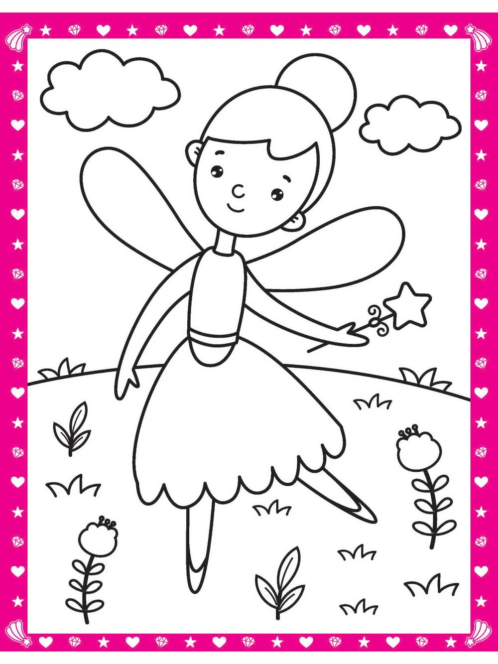 Dreamland Publications Little Fairy Neon Colour and Sticker Dots Book Over 500 Stickers For Kids | Grocsy