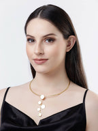 NVR Women Gold-Polished Circular Choker Necklace | Grocsy