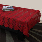 Stitchnest Net 4 Seater Table Cover - Maroon | Grocsy