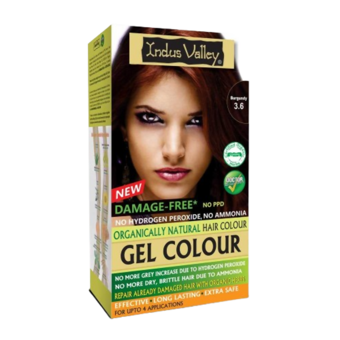 Indus Valley Damage-Free Gel Hair Color- Burgundy | Grocsy