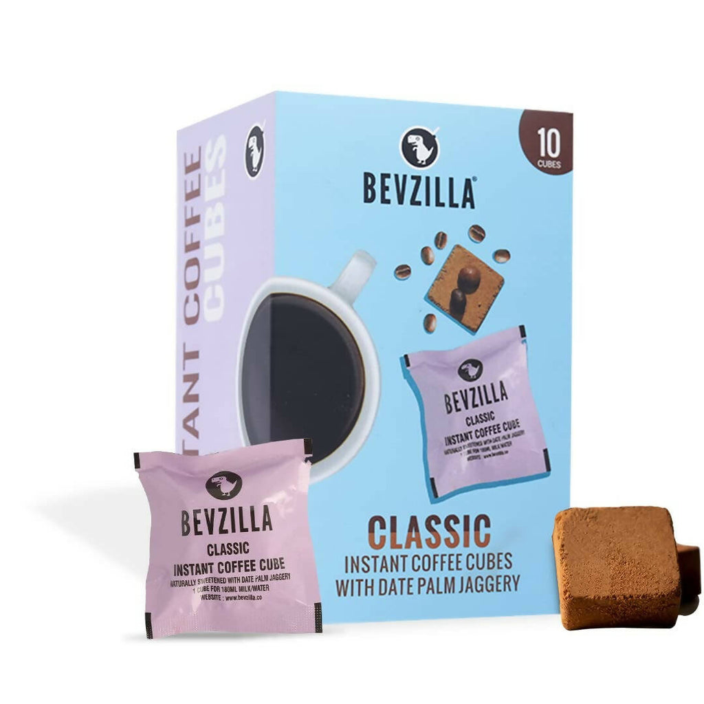 Bevzilla Instant Coffee Cubes Pack with Organic Date Palm Jaggery - Classic | Grocsy