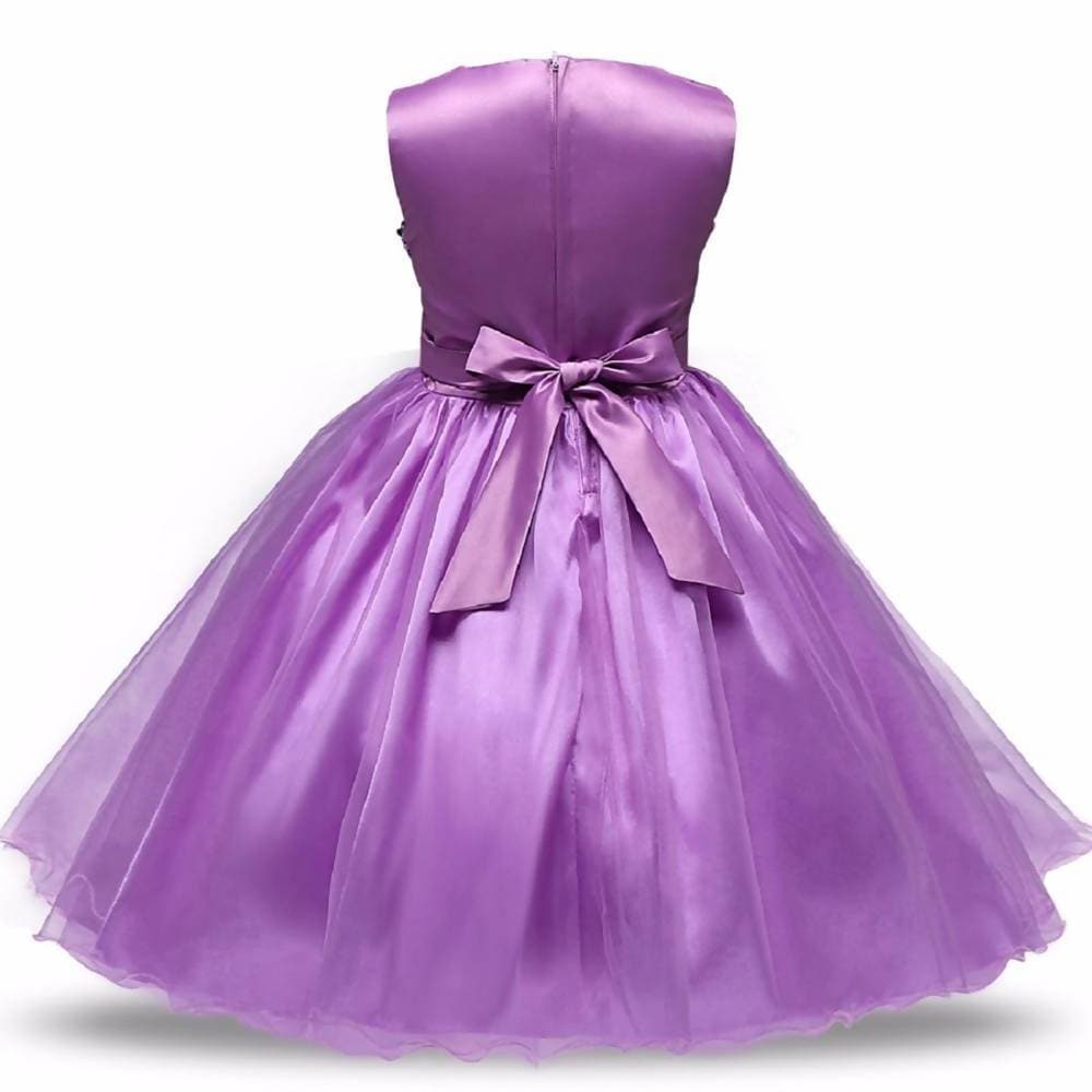 Asmaani Baby Girl's Lavender Color Satin A-Line Maxi Full Length Dress (AS-DRESS-22047) | Grocsy