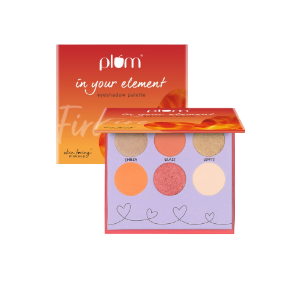 Plum In Your Element Eyeshadow Palette Easy to Blend 6-in-1 Palette 01 Fire | Grocsy