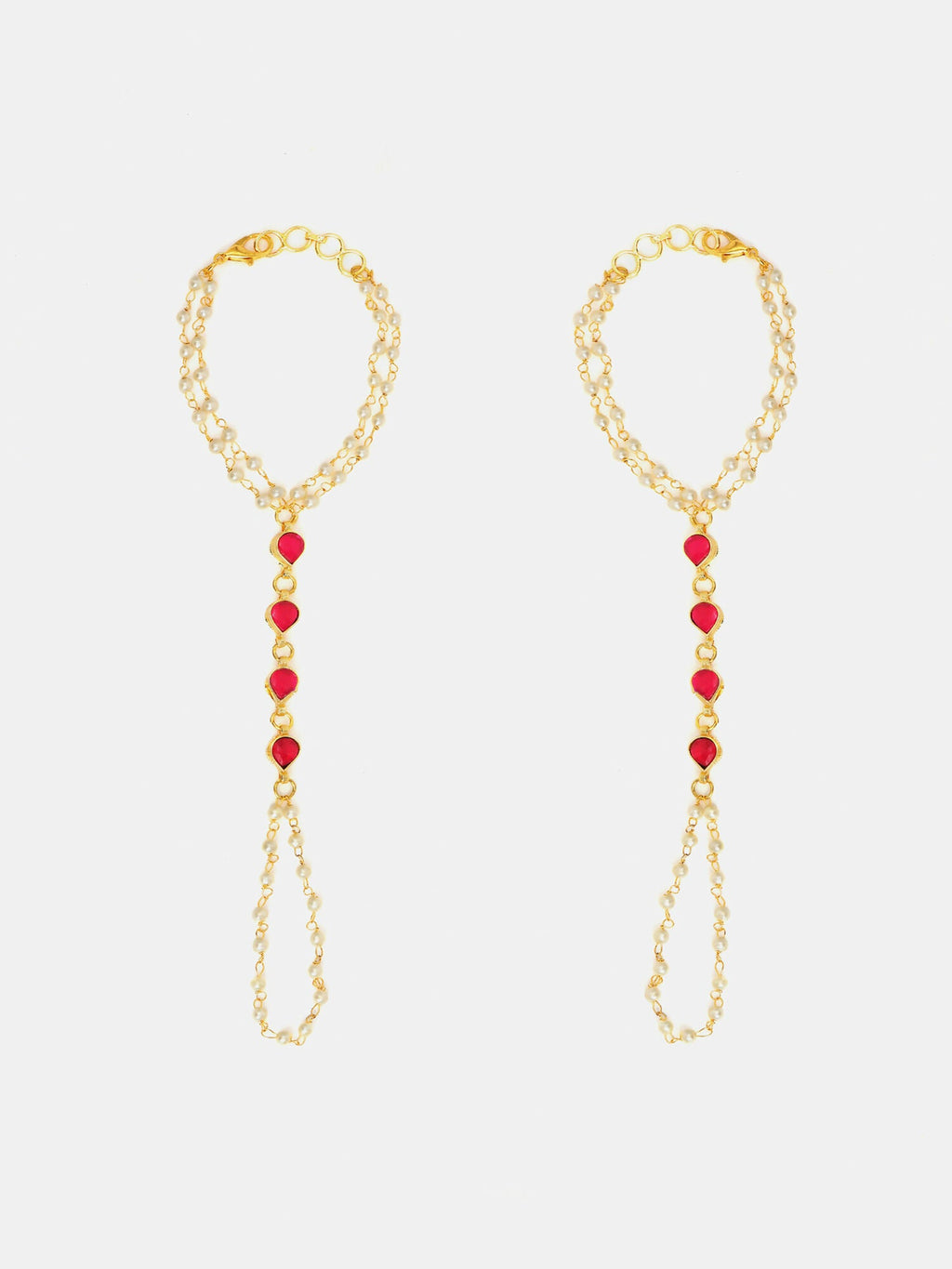 Ruby Raang Gulnaar Pearl Ruby Haath Phool | Grocsy