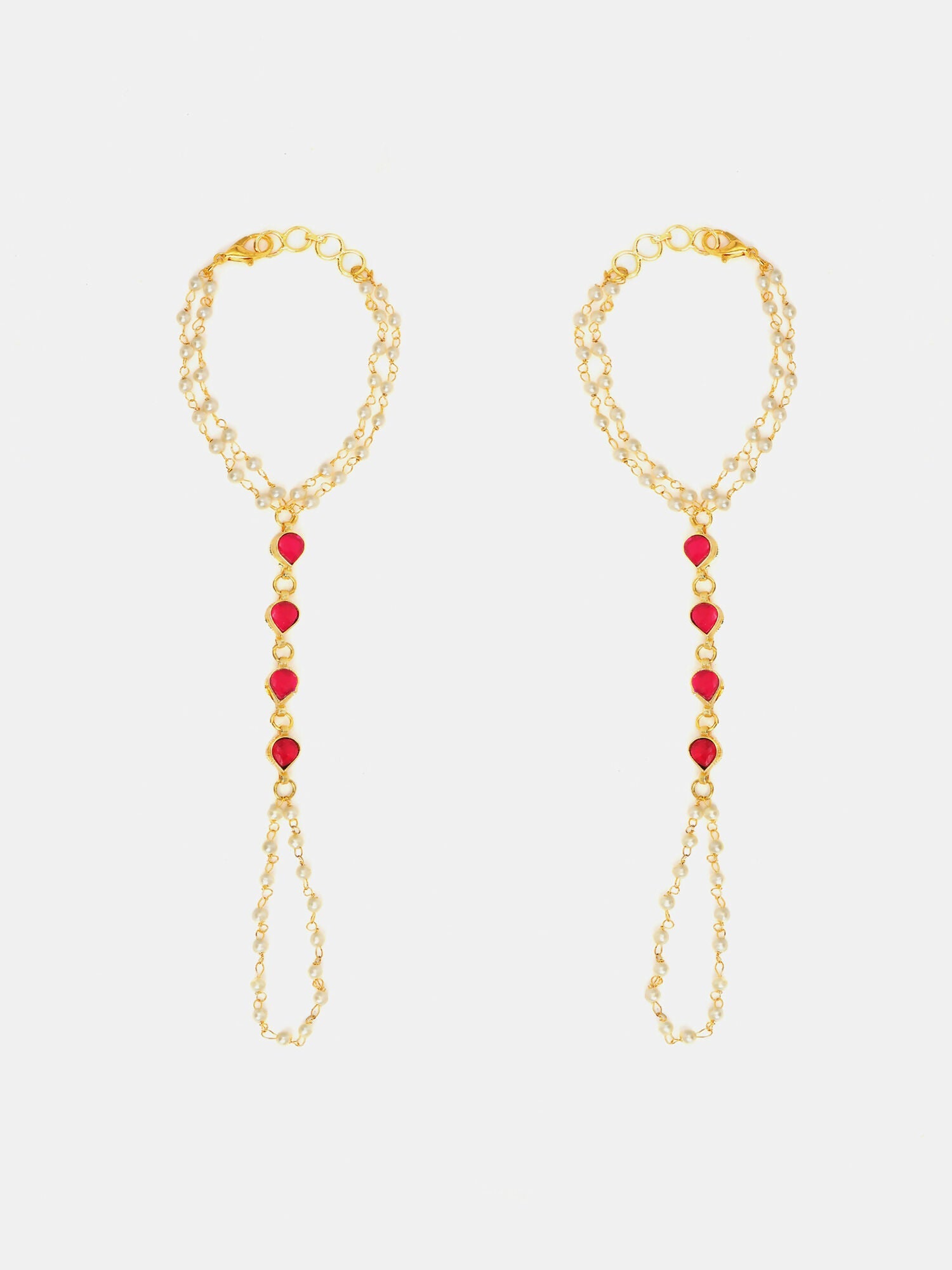 Ruby Raang Gulnaar Pearl Ruby Haath Phool | Grocsy