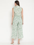 Ahalyaa Womens Mint Rayon Printed Jumpsuit | Grocsy