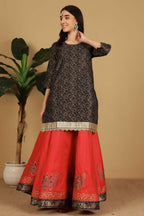 Joban Fashion Black Silk Lehenga Set | Grocsy