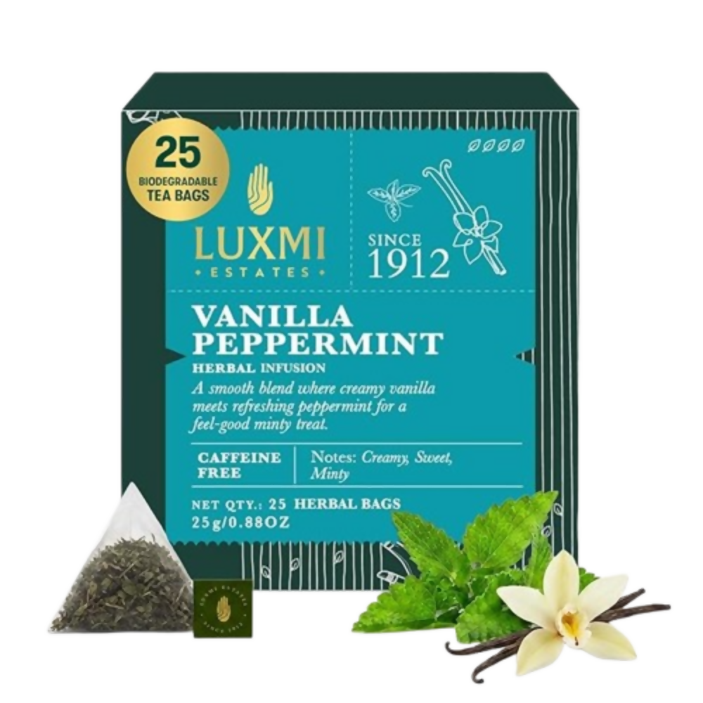 Luxmi Estates Vanilla Peppermint Herbal Infusion | Grocsy