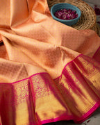 DEIANA'S Beautiful Designer Golden zari Soft Lichi Silk Saree - Yellow | Grocsy