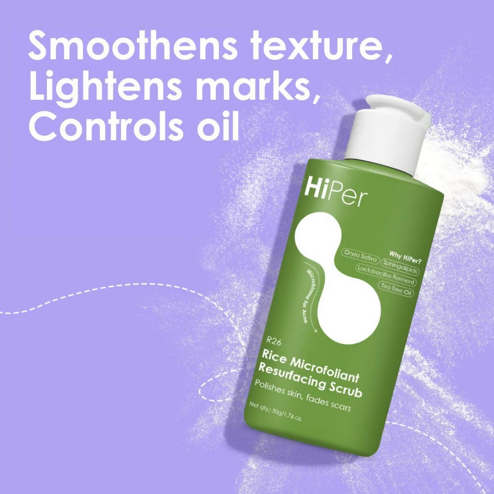 HiPer Skin Rice Microfoliant Resurfacing Face Scrub | Grocsy