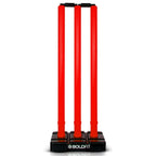 Boldfit Cricket Stumps with Stand & Bails - Red