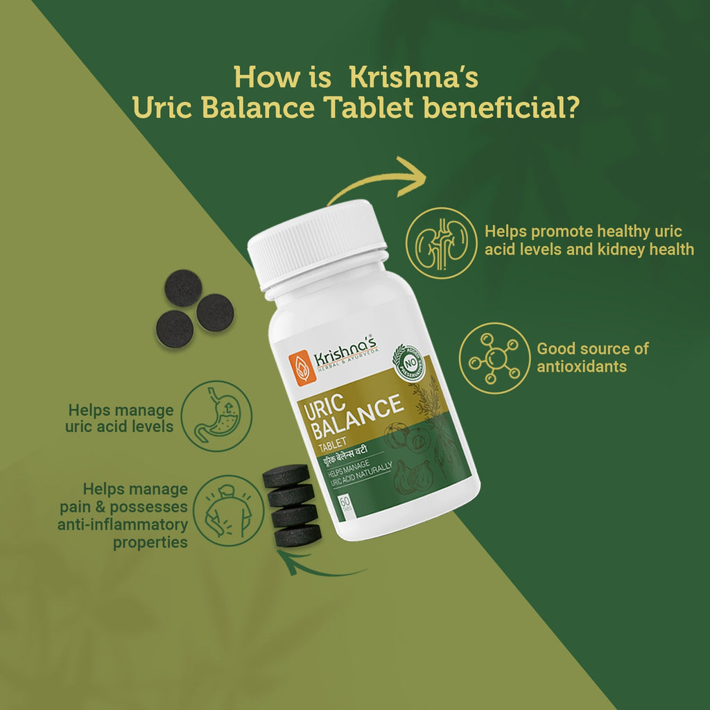 Krishna'S Herbal & Ayurveda Uric Balance Tablets | Grocsy
