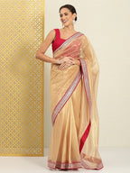 Teeya Creation Chiku Color Organza Silk Lace Work Saree | Grocsy