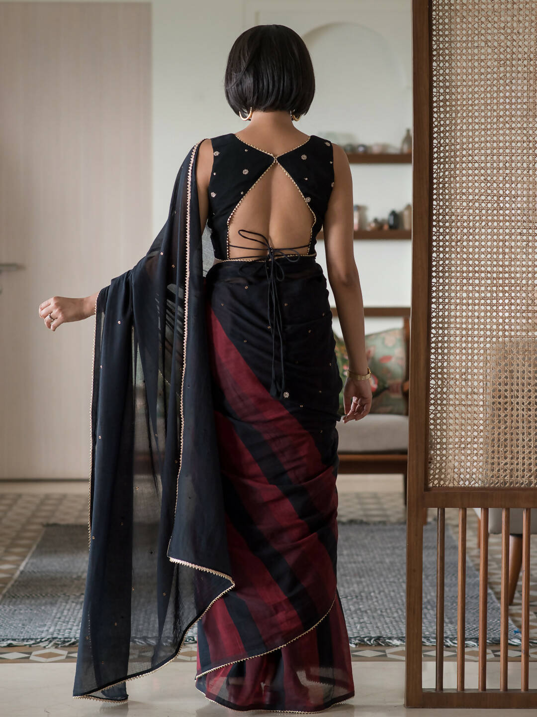 Suta Multi Color Woven Design Pure Cotton Saree | Grocsy
