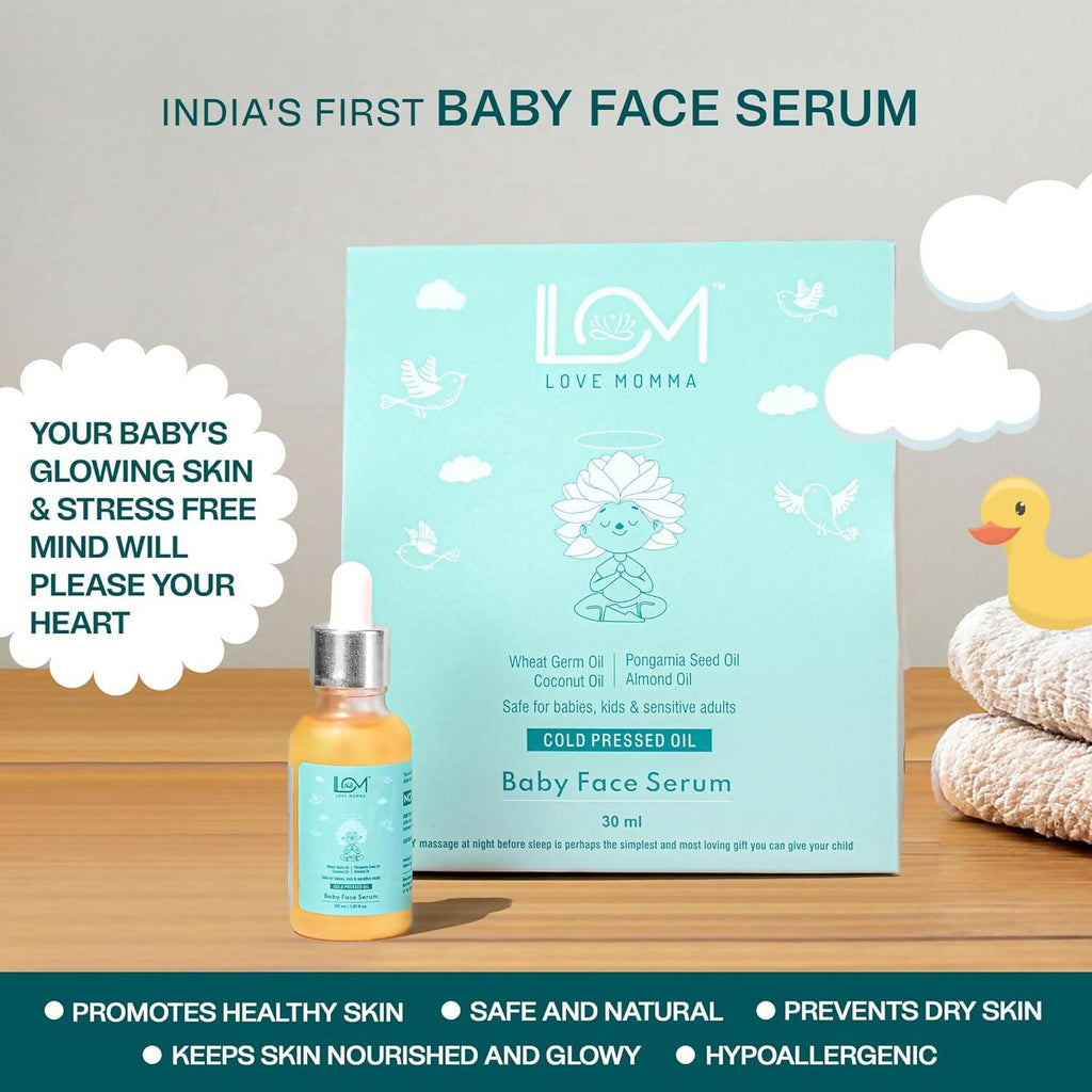 Love Momma Cold Pressed Oil Baby Face Serum, Revitalize Your Baby's Skin | Grocsy