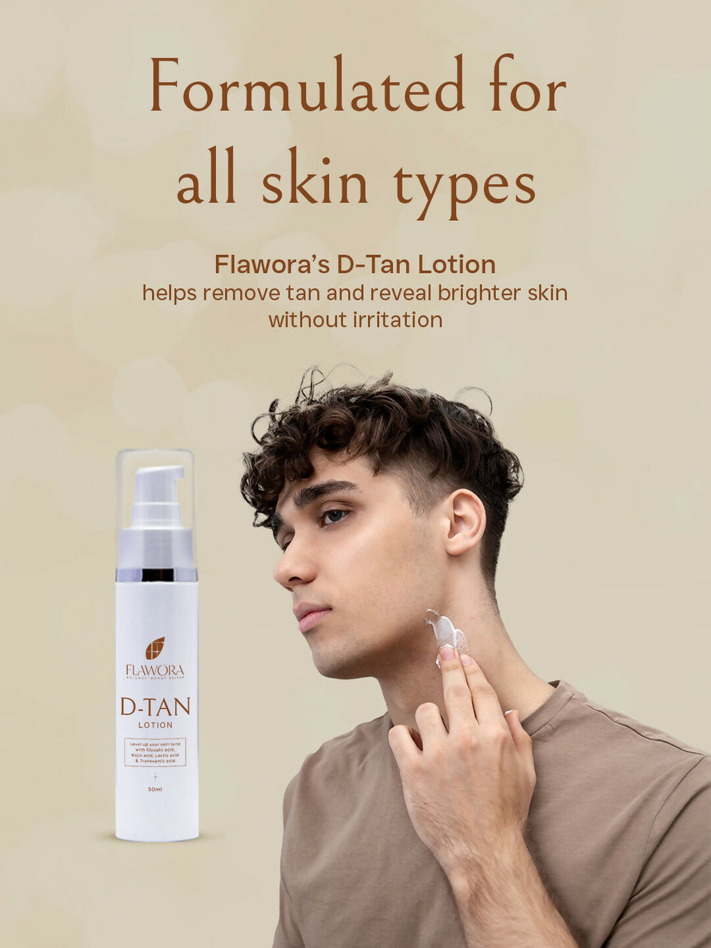 Flawora Set of 24k Golden Glow Face Serum and D-Tan Lotion | Grocsy