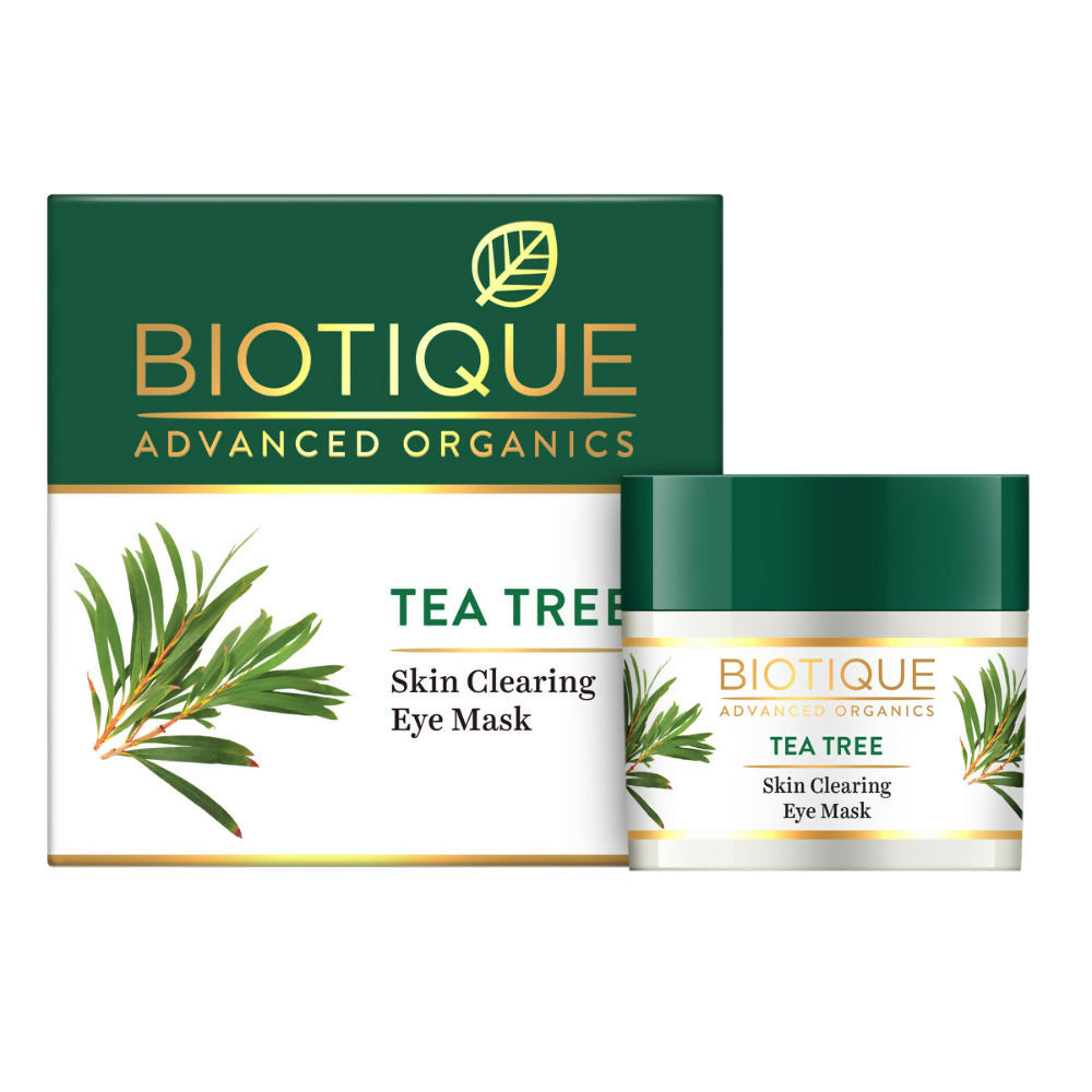 Biotique Advanced Organics Tea Tree Skin Clearing Eye Mask | Grocsy