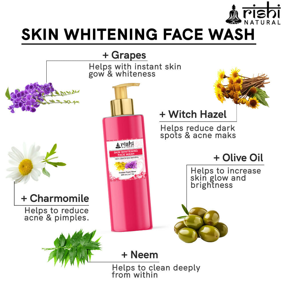 Rishi Natural Skin Whitening Face Wash | Grocsy
