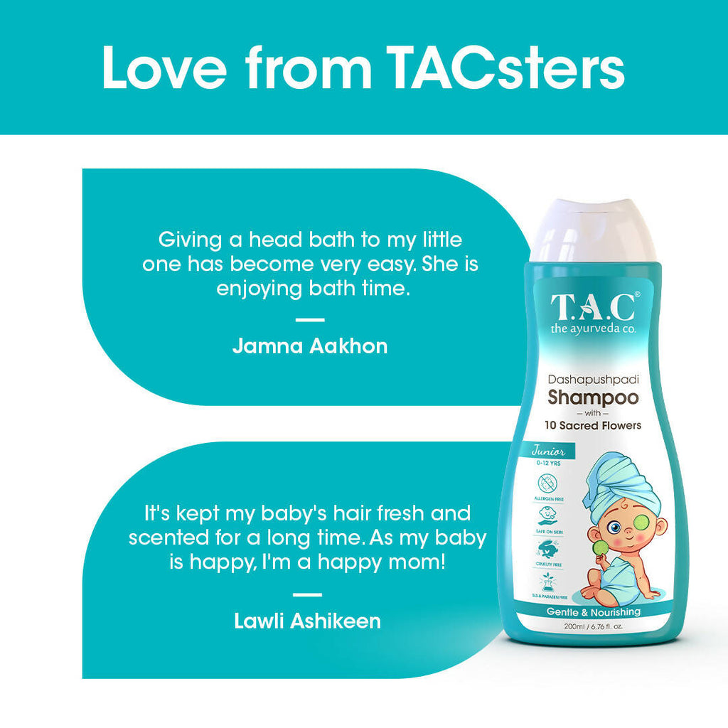 TAC - The Ayurveda Co. Dashapushpadi Ayurvedic Baby Shampoo For Hair Wash, Hair Growth | Grocsy