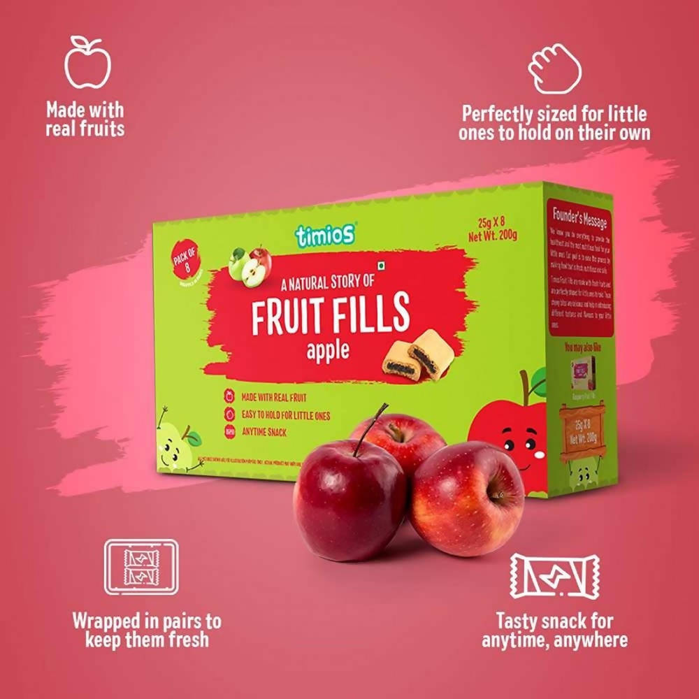 Timios Apple Fruit Fills Snack For Kids | Grocsy