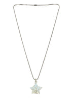 Women's Silver-Toned Blue Silver-Plated Handcrafted Chain - Ruby Raang | Grocsy