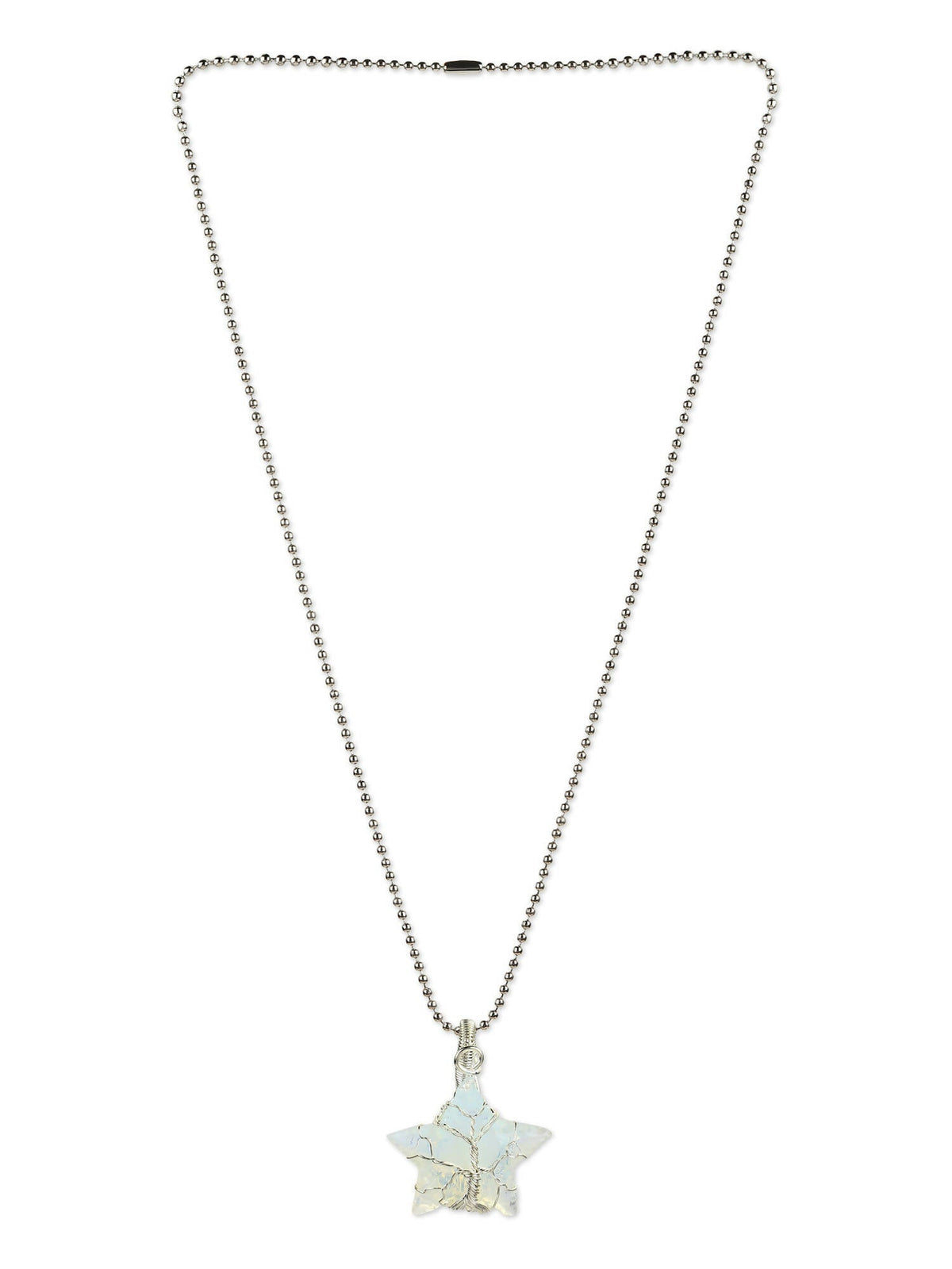 Women's Silver-Toned Blue Silver-Plated Handcrafted Chain - Ruby Raang | Grocsy
