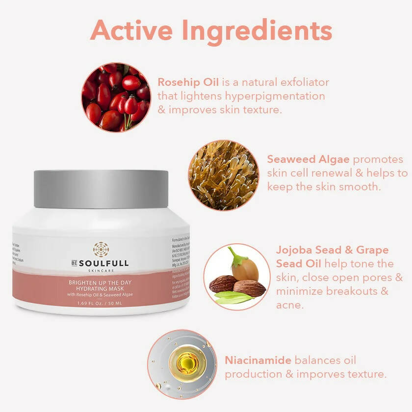 Be Soulfull Brighten Up The Day Hydrating Mask | Grocsy