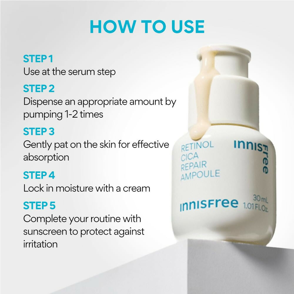 Innisfree Retinol Cica Repair Ampoule - Korean Face Serum | Grocsy