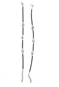Mominos Fashion Kamal Johar Oxidised Elephant Design Silver/Black Anklets | Grocsy