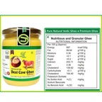 Yugmantra Organic Foods Pure A2 Natural Desi Cow Ghee Sahiwal | Handmade Desi Ghee | Grassfed, Golden, Grainy, Natural Fresh | Grocsy