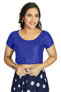 Aastha Fashion Women's Blue Art Silk Designer Festive Wear Readymade Blouse | Grocsy