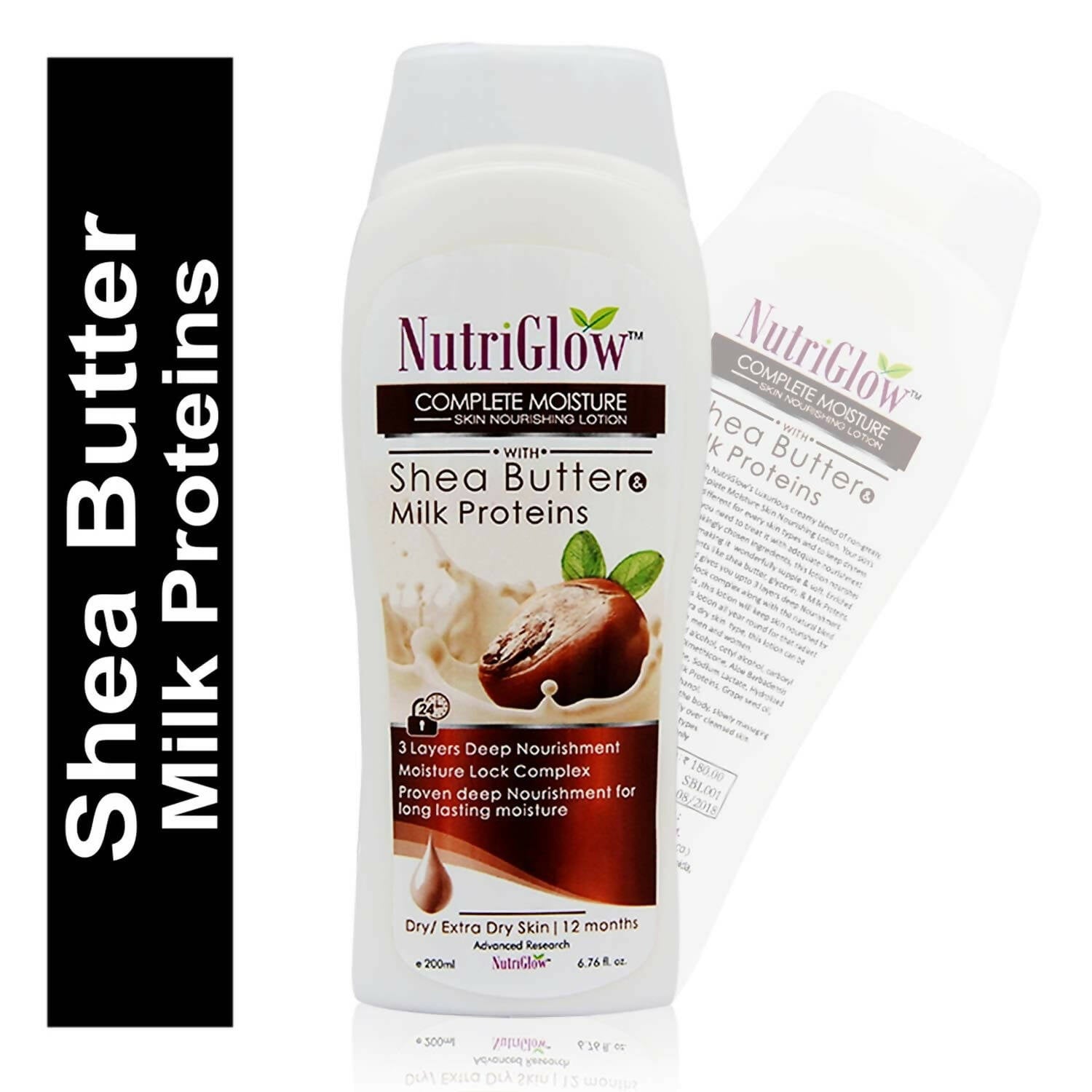 NutriGlow Complete Moisture Skin Nourishing Lotion With Shea Butter & Milk Protein | Grocsy