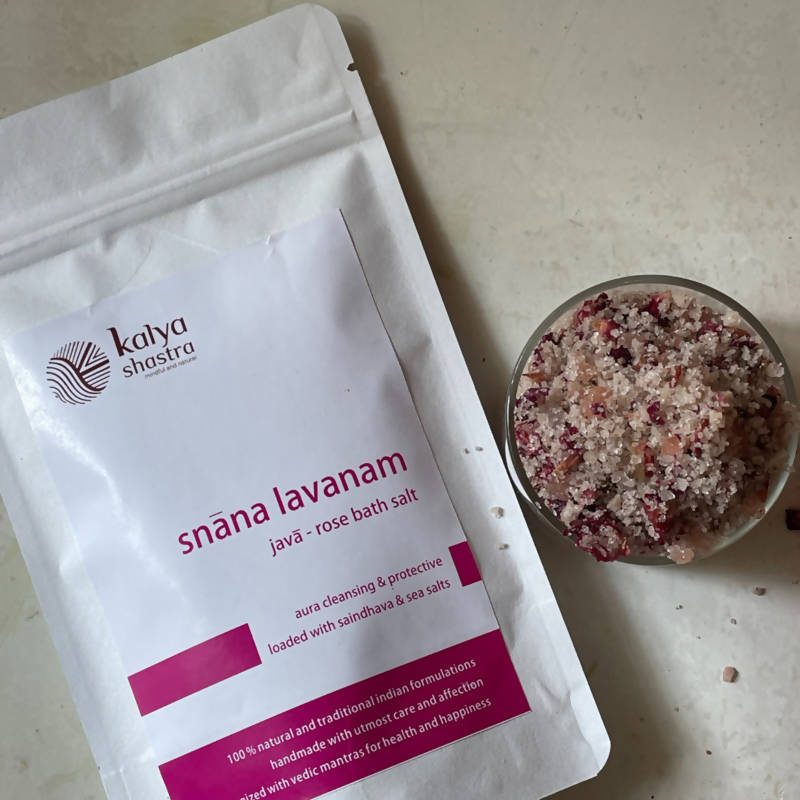 Kalya Shastra Snaana Lavanam Javaa Rose Bath Salt | Grocsy